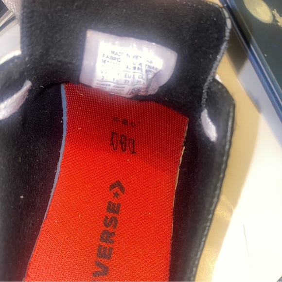 Converse chuck taylor all star black leather low top sneakers size 2 youth - Picture 5 of 5